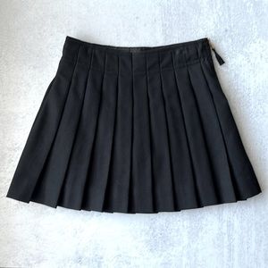 J. Crew Pleated Black Mini Skirt, Crewcuts